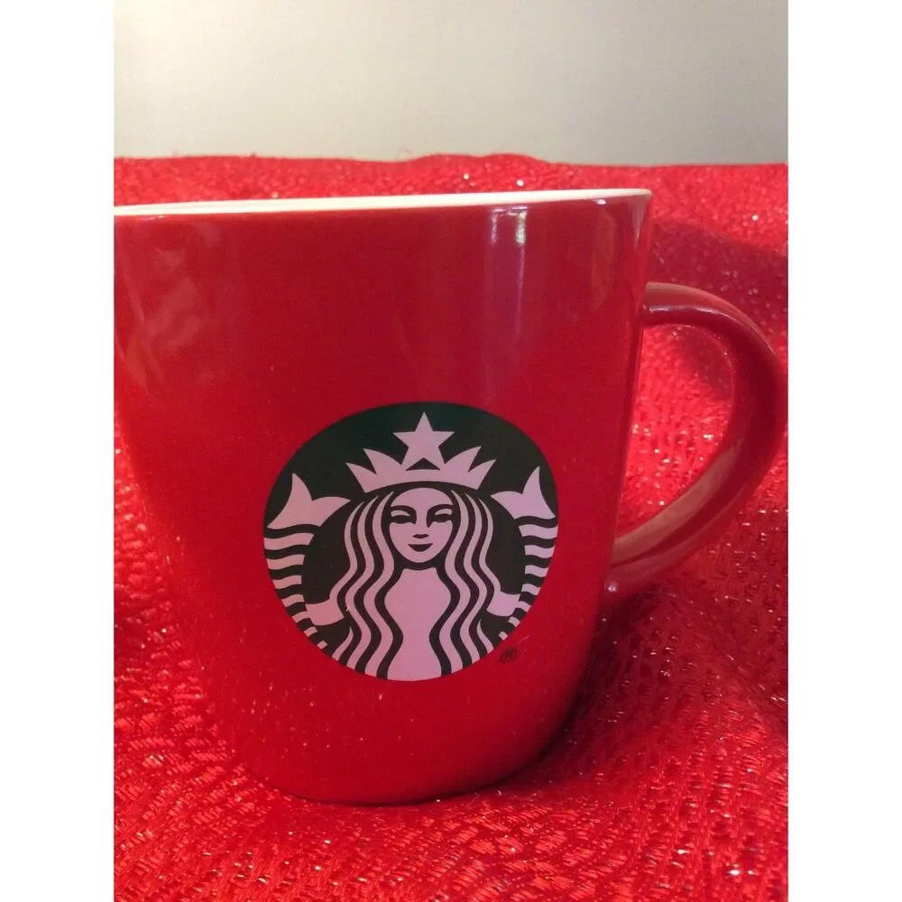 Starbucks Collectable Mug Red 12 Oz. 2021 Green Logo